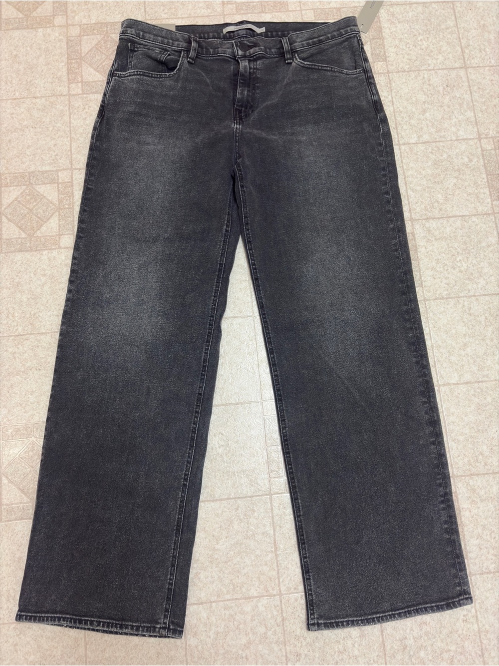 NWT Hudson Kelli Jeans Women’s Charcoal Black Low Rise Loose Straight Jeans 32